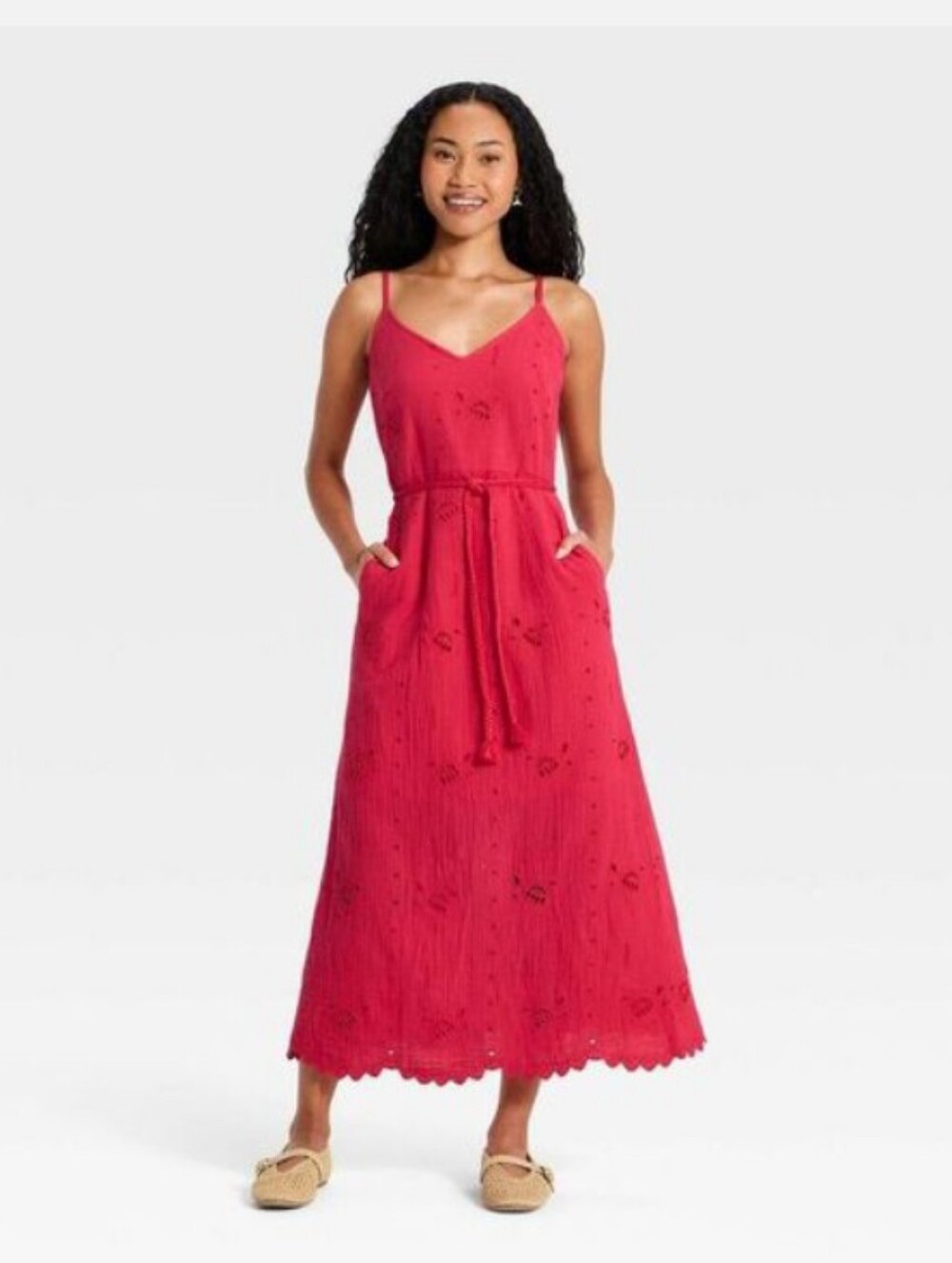 Universal Thread Muslin Crafted Midi Dress L